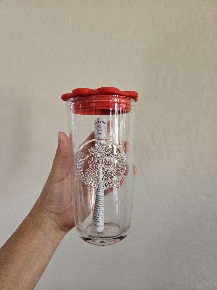 Starbucks Valentines Glass Cup