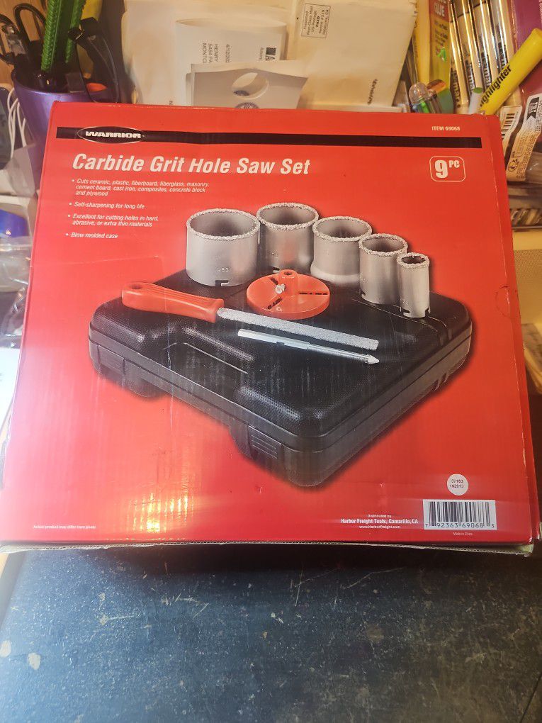 9 PIECES CARBIDE GRIT HOLE SAW SET. for Sale in Montclair, CA - OfferUp