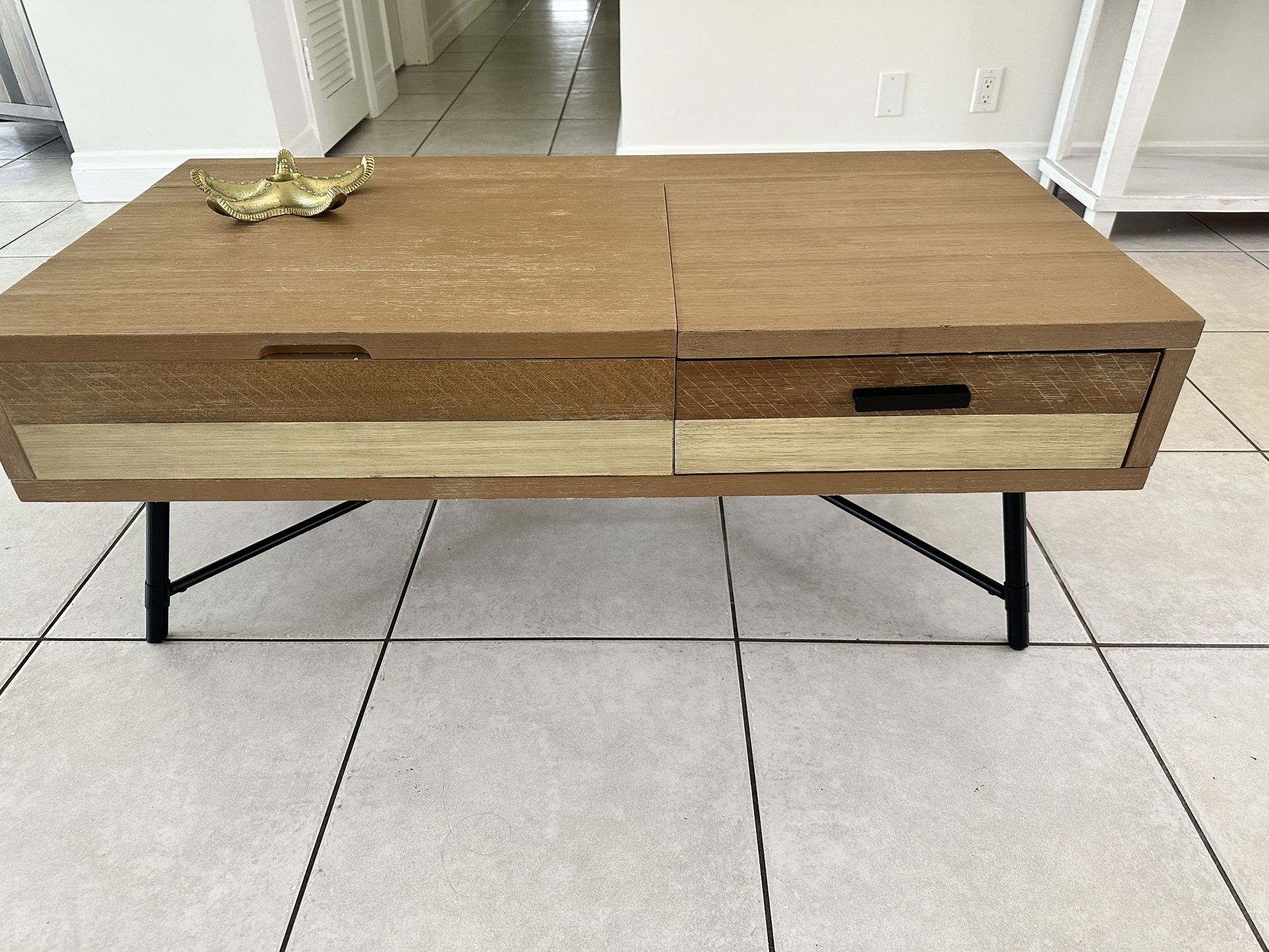 Modern Lift-Top Coffee Table with Drawers – OBO