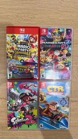 Nintendo Switch 2 Games Bundle – Mario Party, Mario Kart, Splatoon 2 & CTR