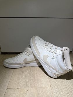 Nike Court Vision Mid Shoes Womens Size 7 White & Tan CD5466-106 Basketball Retro