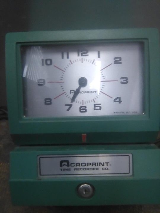 Card Print Time Clock Brand New