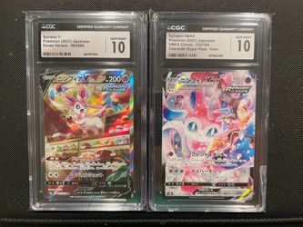 Sylveon V VMAX Alt Full Art Japanese CGC 10 *MINT* Graded Eevee Heroes VMAX Climax Sword Shield Pokemon Slab PSA BGS Eeveelution Evolving Skies