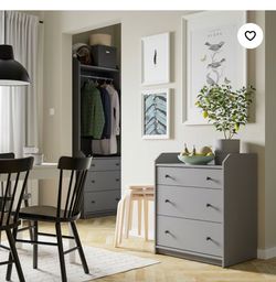 Modern gray 3-drawer dresser