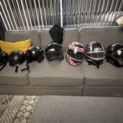Motorcycle Helmets (All are in Good Condition)