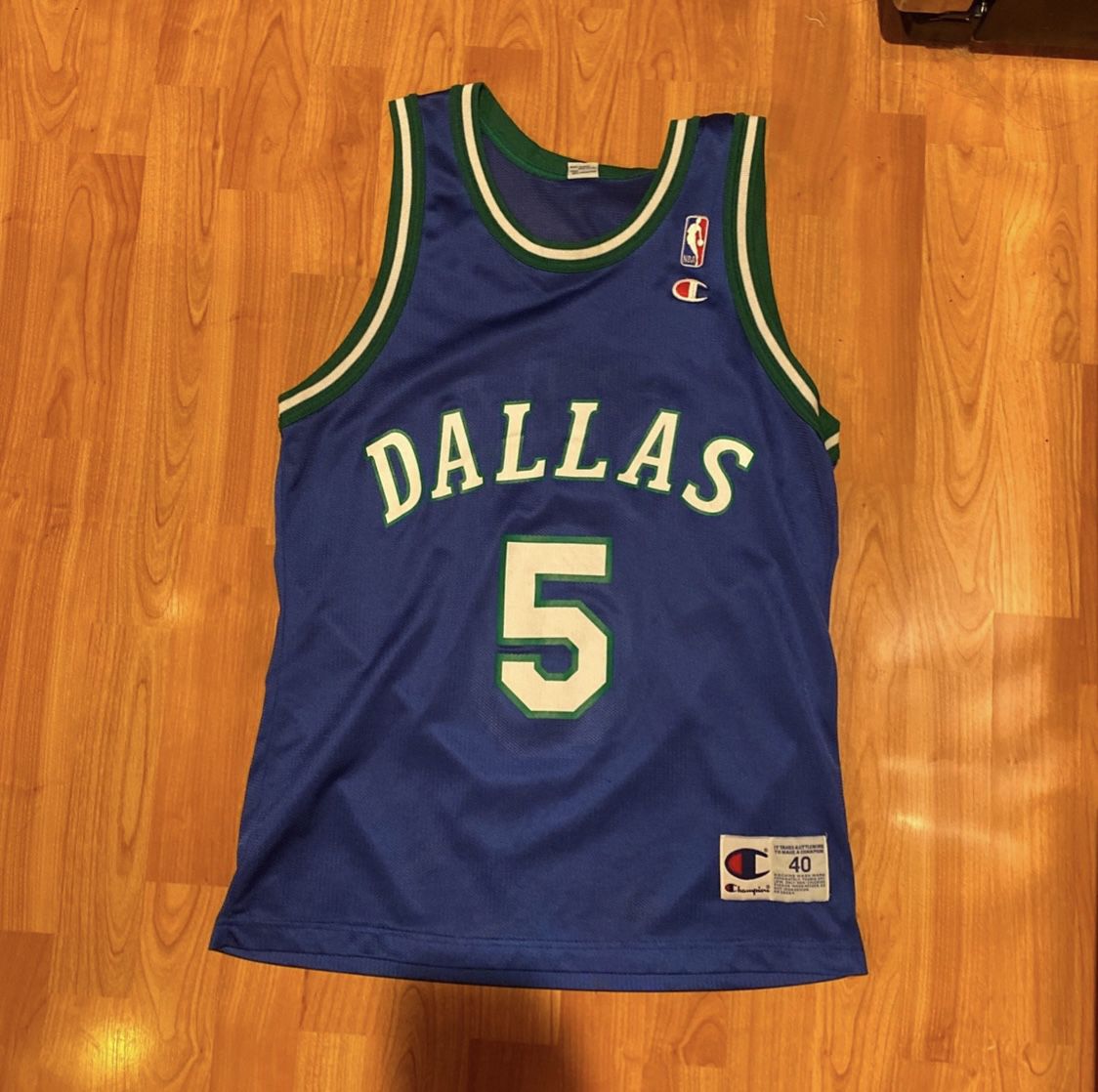 Vintage Jason Kidd Dallas Mavericks Jersey 40 90s Champion NBA