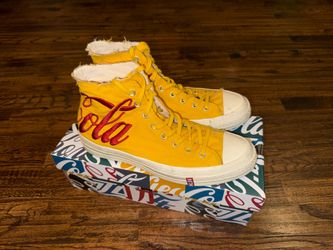 Kith X Converse x Coca Cola Chuck 70 High Top “China” Yellow Denim Size 11