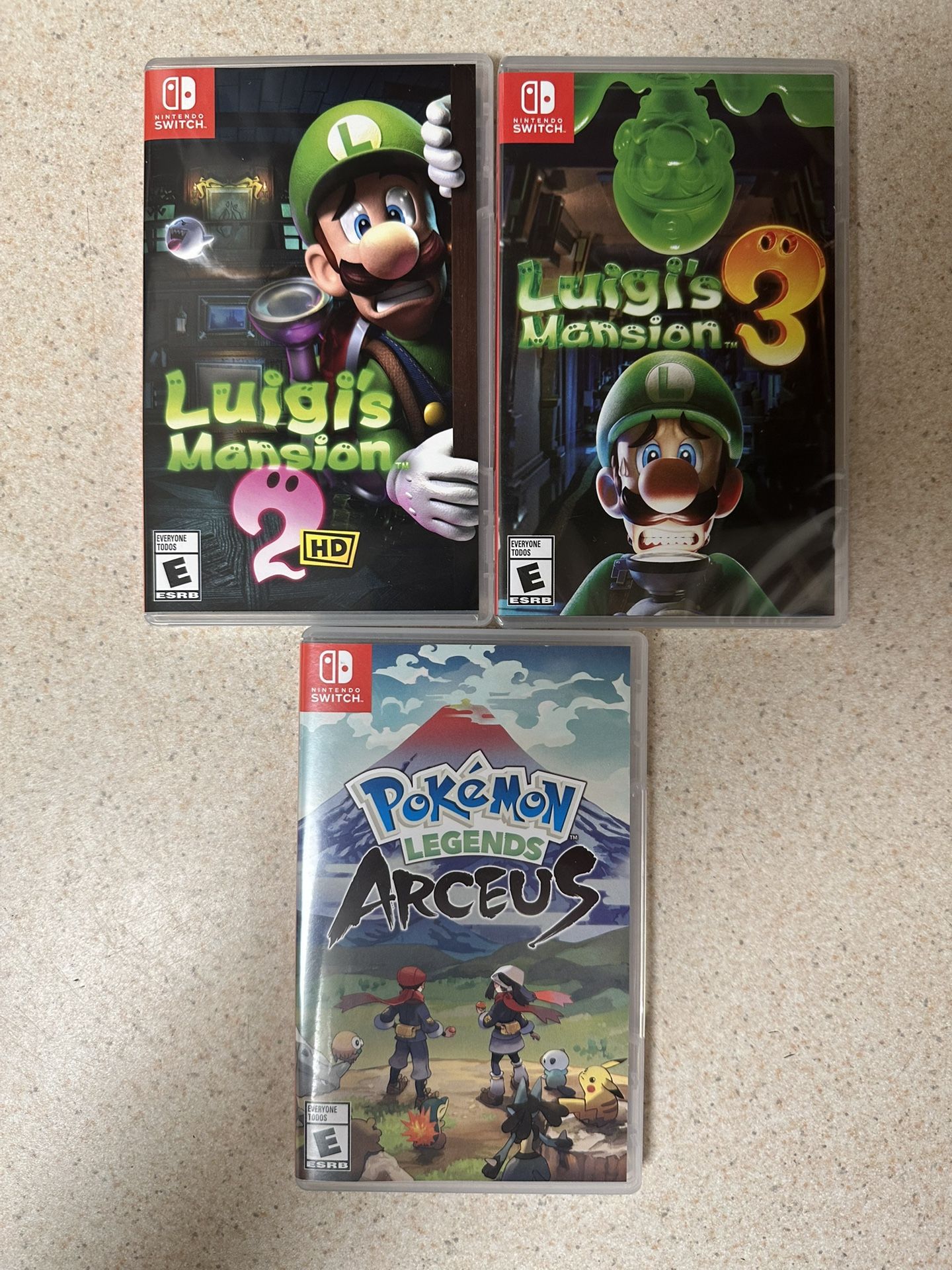 Luigi’s Mansion 2 HD, Luigi’s Mansion 3, and Pokémon Arceus