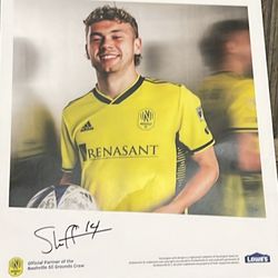 The picture is from Jacob he is the soccer player and he signed it 