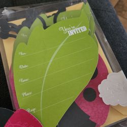 Ladybug party invitation 10 count