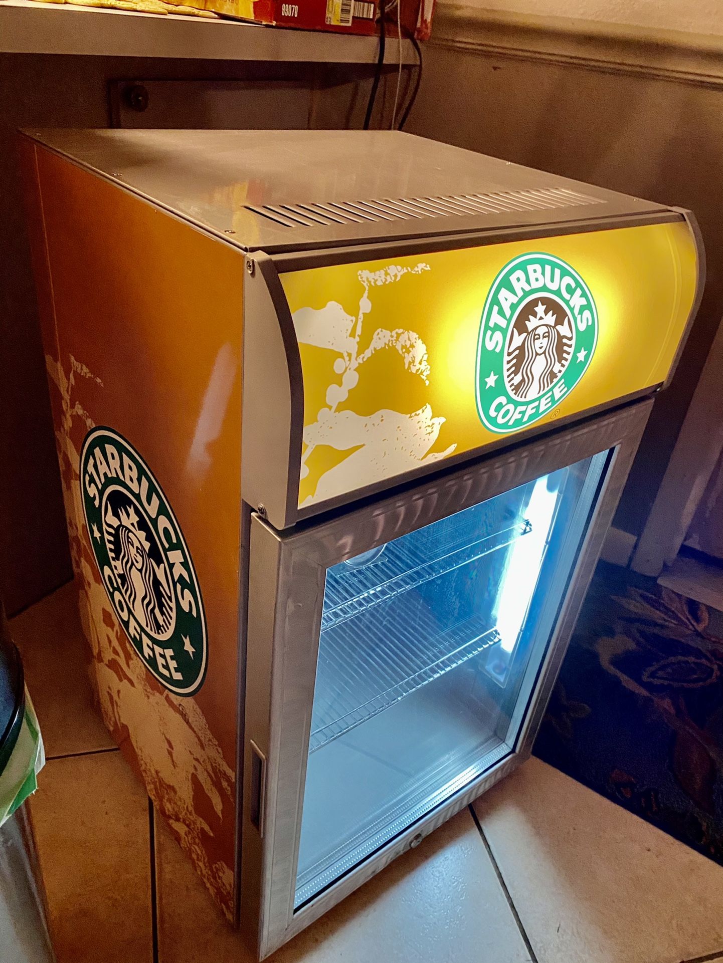 Starbucks mini fridge 