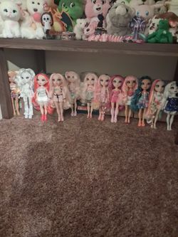 Bratz and rainbow high dolls