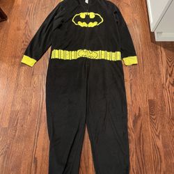 Girls Batgirl One-Piece Pajamas Youth XL 14/16 DC Comics Halloween Costume