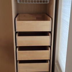 IKEA 7 DRAWER Smooth Gliding Shelves w/ Retractable Towel Rack