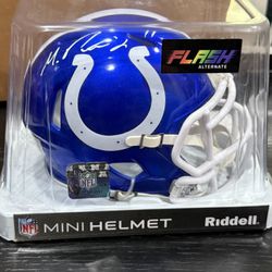 MICHAEL PITTMAN JR Signed INDIANAPOLIS COLTS FLASH MINI Helmet 