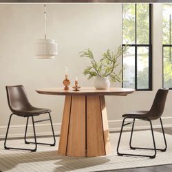 48” Round Solid Wood Dining Table