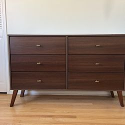 Mid-century Modern Walnut Colored Dresser