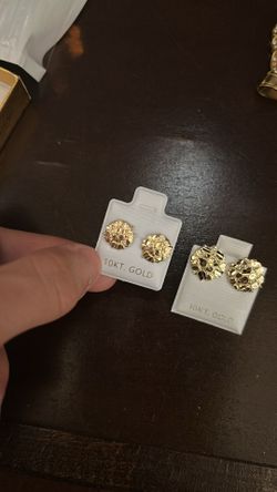 Cookies nuggets earrings 10k