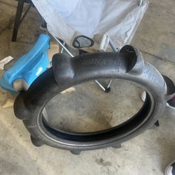 Dirtbike Paddle Tire & Motorcycle Helmet