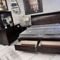 4pc King Bedroom Set 🔥 Take It Home With Only $50 Down 