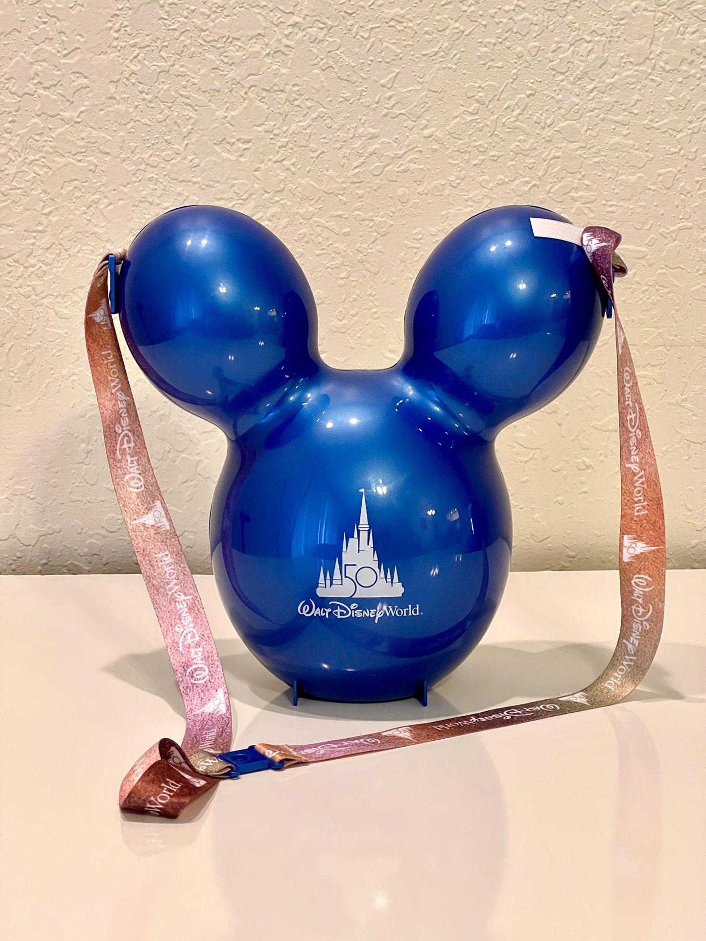 BRAND NEW! Walt Disney World 50th Anniversary Mickey Mouse Blue Balloon Popcorn Bucket  
