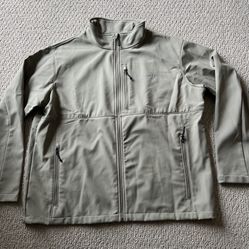 Columbia  Men Tan Full Zip Fleece Lined Soft Shell Windbreaker Jacket XXL