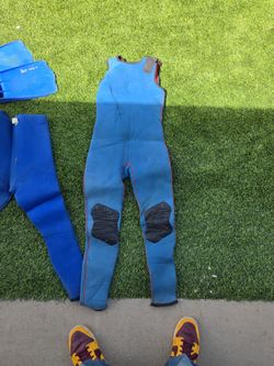 Blue Neoprene Sleeveless Wetsuit