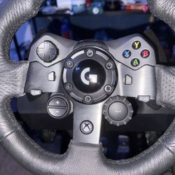 Logitech G923 Racing Wheel And Pedals With Vevor Wheel Stand