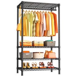 Clothes rack with shelves