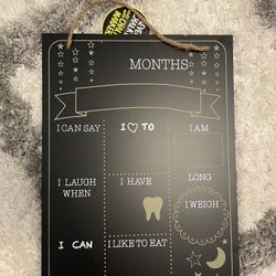 Baby Info Chalkboard