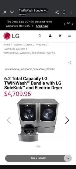 TITLE: LG TWINWash Premium 3-Piece Set - 2 Washers & Steam Dryer (Like New) MUST GO TODAY PRICED TO SELL  

PRICE: $2,000 (Firm)