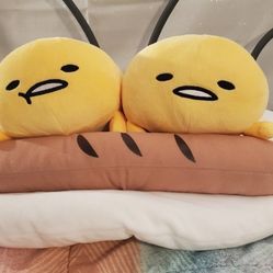 NEW Large Gudetama Plush Eggs Sausage. . HTF Sanrio Merchandise