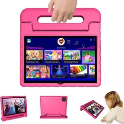 Kids Tablet, 10 Inch Tablet for Kids Android 12 Go WiFi 32GB 12 Hours Battery Toddler Tablet, Parental Control Pre-Installed, 2-Year Guarantee, 1280 *