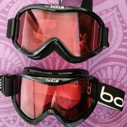 bollé MOJO Shiny Black/Vermillon | Medium - Snow Goggles Unisex-Adult, 2 pcs , like new 