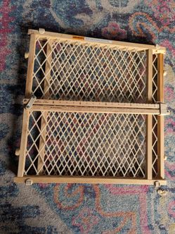 Wood wooden pressure mounting gate barrier baby infant pet dog cat