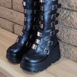 Goth/ Punk Platform High Boots