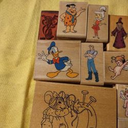 21 Wood Rubber Stamps Great Collectible