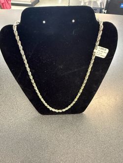 10k white gold rope chain