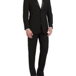 Brand New Ike Behar Wool Tuxedo (36S Jacket / 32S Pants) - Black - New with Tags