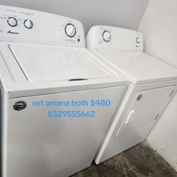 Set AMANA WASHER AND ELECTRIC DRYER 