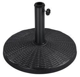 22 Ibs Heavy Duty Outdoor Umbrella Base 18" Round Patio Umbrella Stand Market Umbrella Base for Garden & Lawn, Black