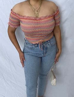 Pink Off The Shoulder Top 
