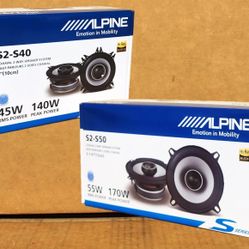 🚨 No Credit Needed 🚨 Alpine Car Speakers 5 1/4" & 4" Or 4"x6" 2-Way Coaxial Speaker System 310 Watt Package 🚨 Payment Options Available 🚨