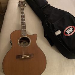 LTD ESP Acoustic Electric Guitar W/gig Bag