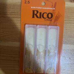 3 Baritone Saxophone Reeds Strength 2.5  D'Addario Rico RLA0325 Brand New $20 Meet Up In Irving @dfwgoods 