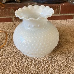 Vintage hobnail hurricane lamp housing