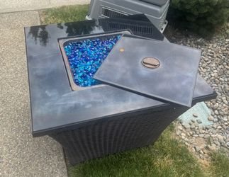32 in Propane Gas Fire Table, Wicker