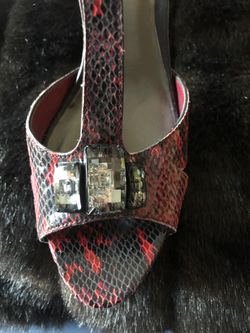 Brand New! Inc black and red snake Heels sz 9