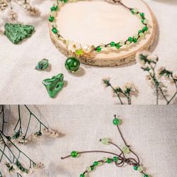Financial Success Jade And Agate Crystal Anklet 