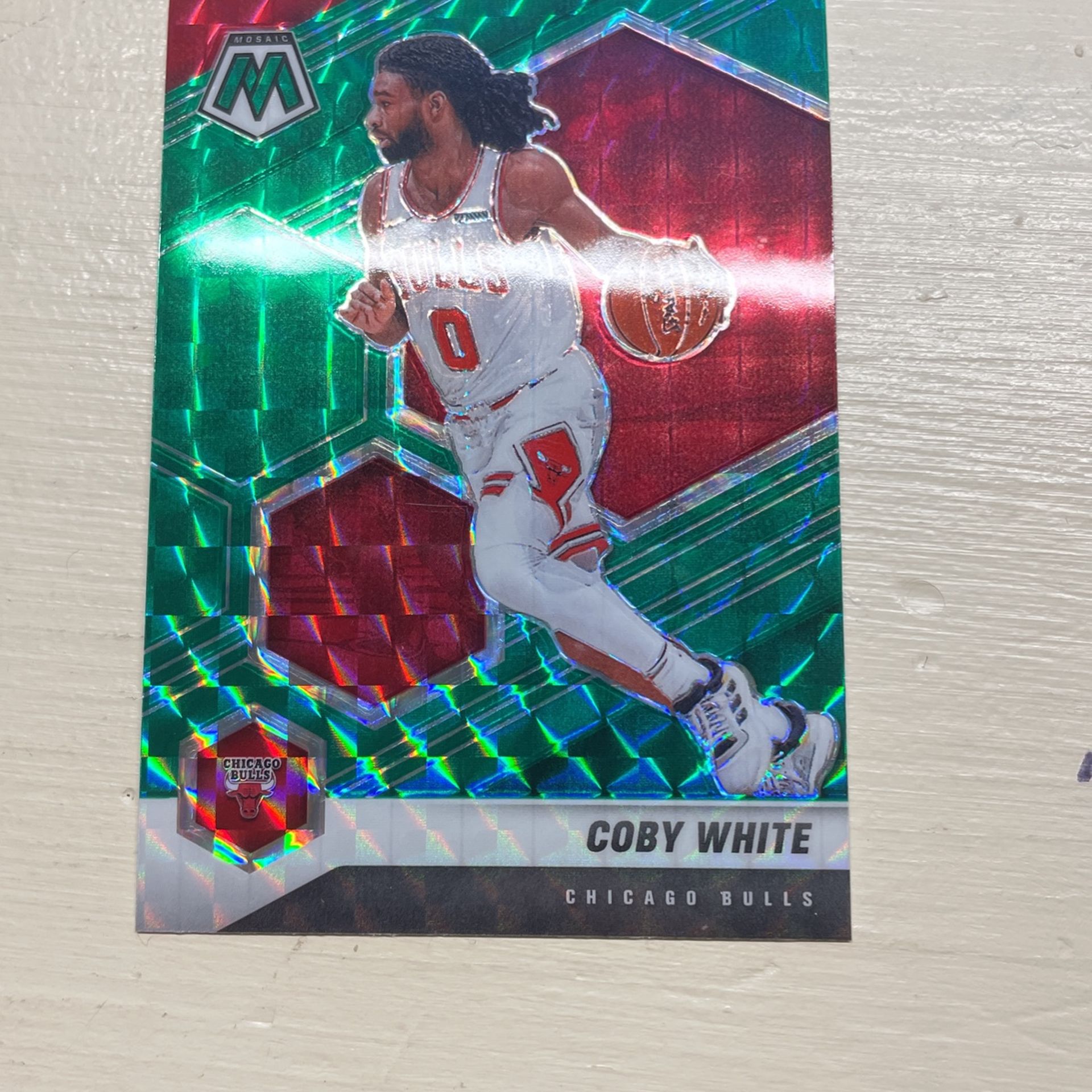 Coby White mosaic basketball card
